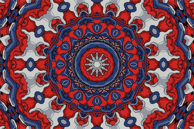 Boho vintage padrão sem costura mandala de fundo vector étnico