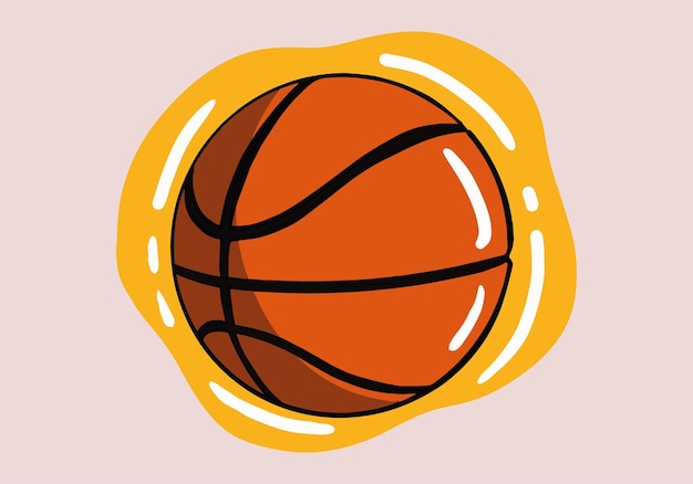 Ilustração de uma bola de basquete