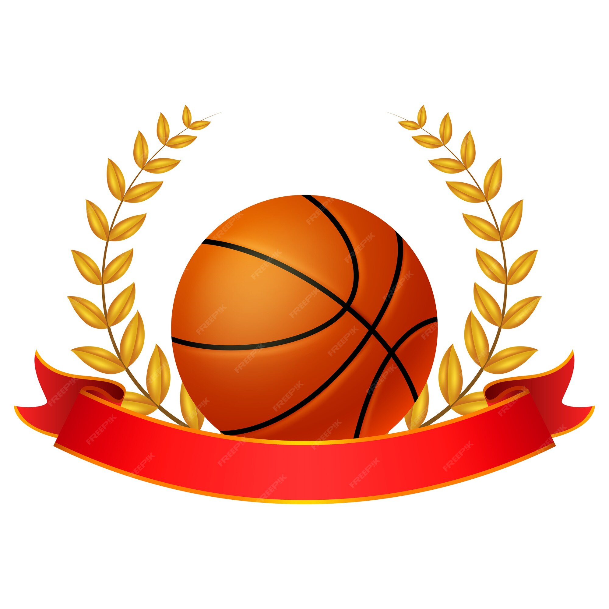 Bola De Basquete Dentro De Uma Coroa De Louros Prateada PNG , Bola