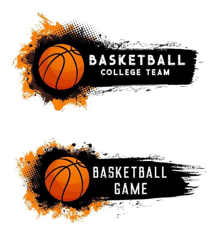 Vetor bola de basquete jogo de equipe streetball sport club