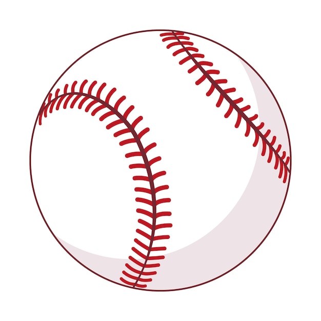 bola de beisebol cor vetor silhueta símbolo ilustração fundo branco