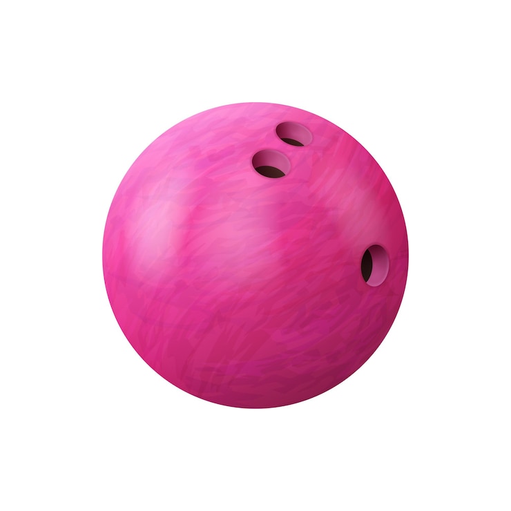 Vetor bola de boliche com furos, equipamentos esportivos de lazer
