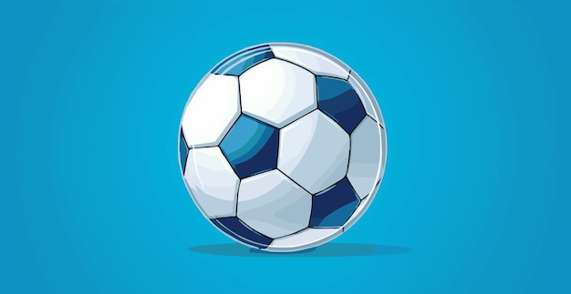 Vetor bola de futebol abstrata no estilo de mosaico de fundo panorâmico aquarela azul vetor