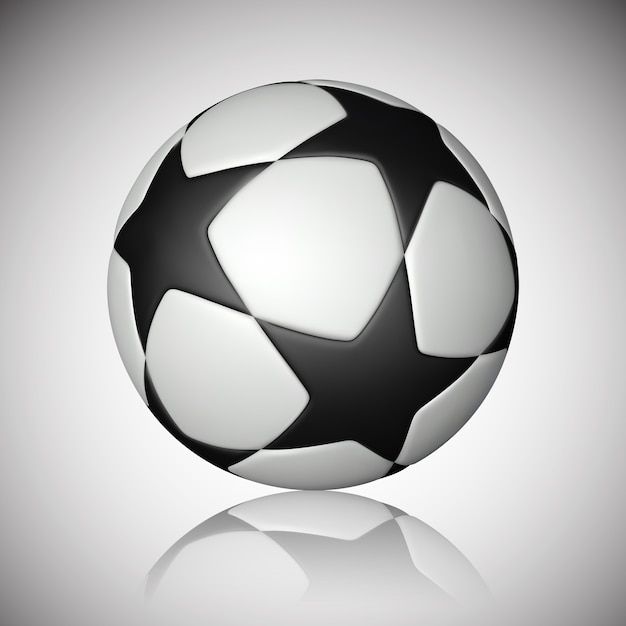 Bola de futebol, bola de futebol, com reflexão