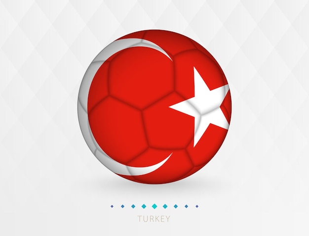 Bola de futebol com padrão de bandeira da turquia bola de futebol com bandeira da seleção da turquia