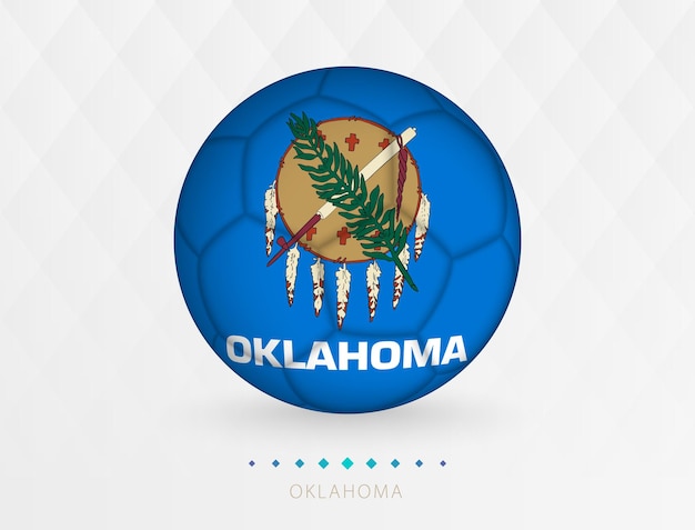 Bola de futebol com padrão de bandeira de oklahoma bola de futebol com bandeira da seleção de oklahoma