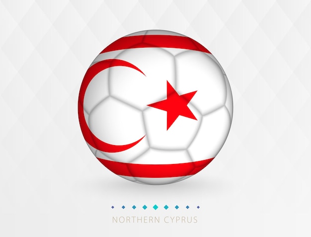 Bola de futebol com padrão de bandeira do Chipre do Norte bola de futebol com bandeira da seleção do Chipre do Norte