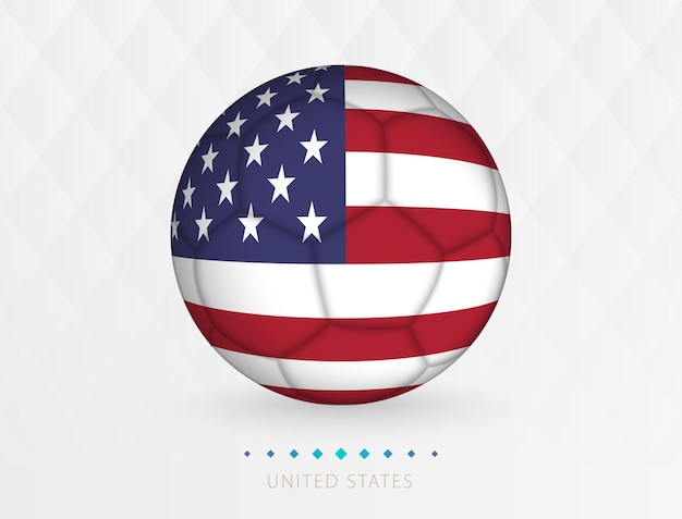 Bola de futebol com padrão de bandeira dos EUA Bola de futebol com bandeira da seleção dos EUA