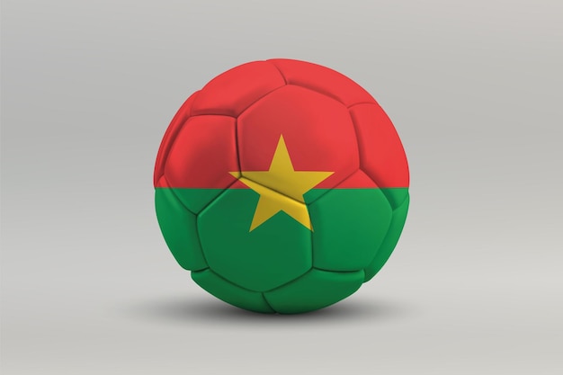 Bola de futebol de Burkina Faso com design de bandeira nacional