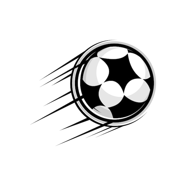 Bola de futebol de design vetorial, logotipo do esporte