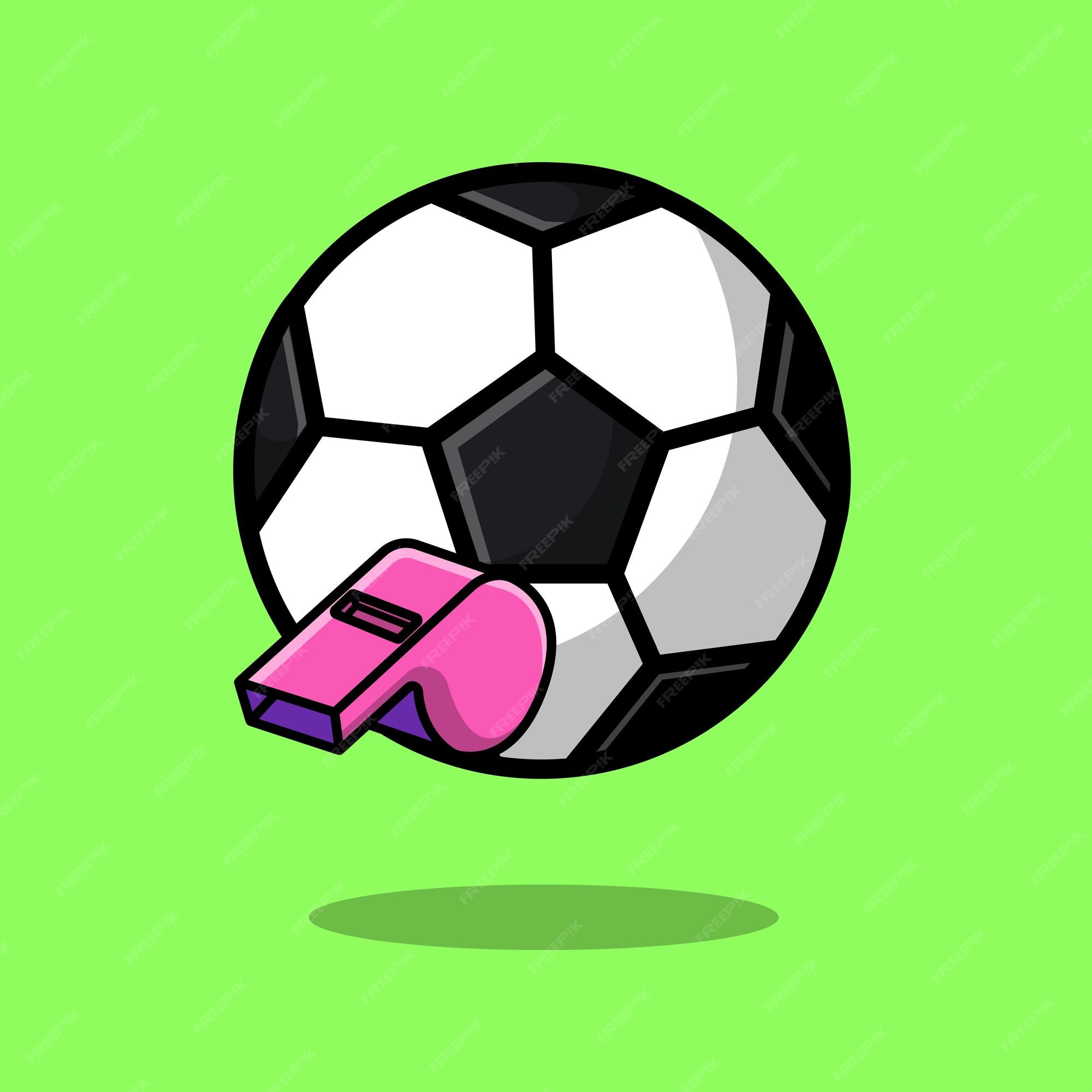 Ilustração de ícone de desenho animado de bola de futebol