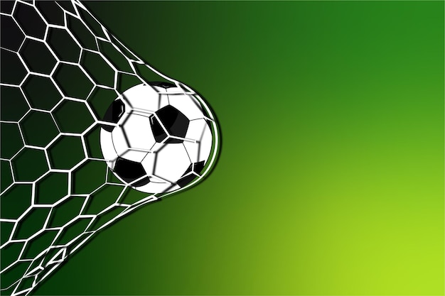 Bola de futebol na grade do gol Copa do Mundo FIFA 2022