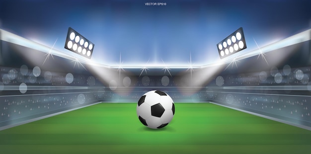 Vetores de Campo De Jogo De Futebol Ou Futebol Com Elementos Infográfico E  Bola 3d Jogo De Esporte Futebol Estádio Spotlight E Placar Fundo Ilustração  Vetorial e mais imagens de Aplicação móvel 