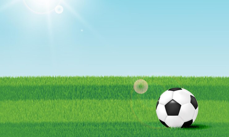 Vetor bola de futebol ou bola de futebol com fundo bonito vetor de estilo 3d fundo de ilustrador de bola
