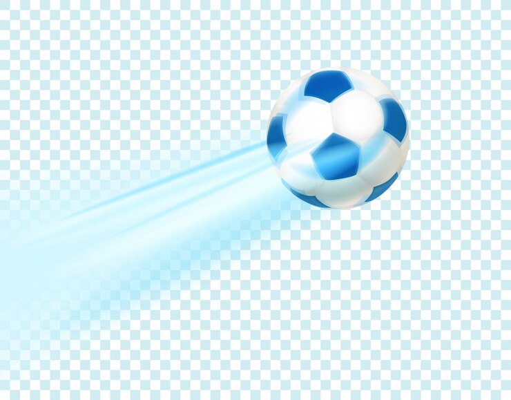 Vetor bola de futebol realista. bola de couro voador isolada em transparente