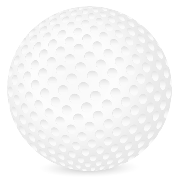 Bola de golfe isolada em uma ilustração vetorial de fundo branco