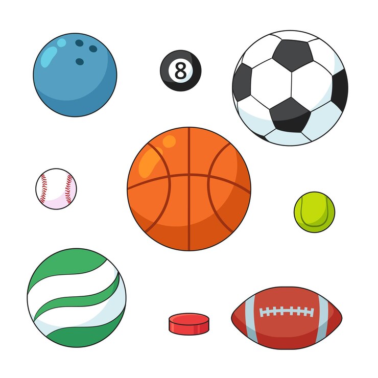 bolas de vários esportes