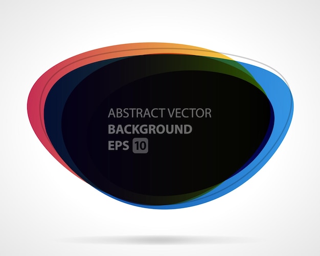 Vetor bolha abstrata dividida em fundo vetorial espacial forma geométrica com forma de lente dupla e acabamento fosco