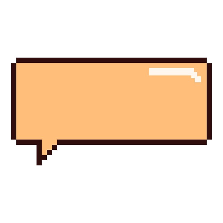 Vetor bolha de fala de arte de pixel mostrando conversa em branco