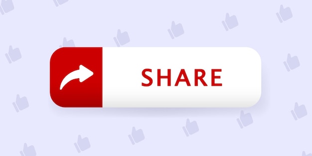 Bolha de fala de compartilhamento com ilustração 3d de texto de compartilhamento botão para mídia social conceito de feedback ícone de linha vetorial para negócios e publicidade