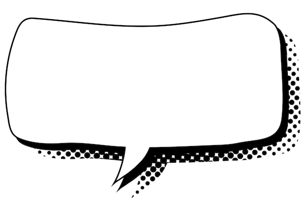 bolha de fala geométrica ou caixa de mensagem com fundo branco de sombra e isolado