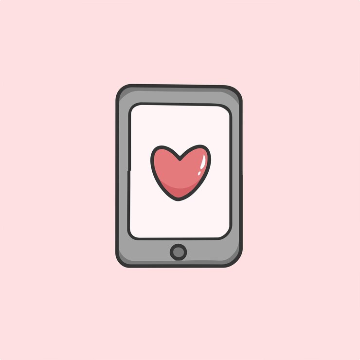 Vetor bolha do discurso de amor no símbolo do telefone ilustração vetorial dos namorados