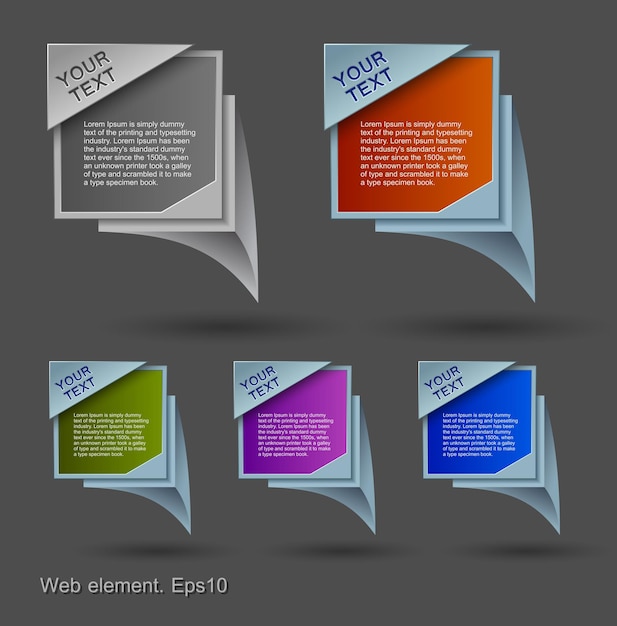 Bolhas coloridas, design de elementos da web