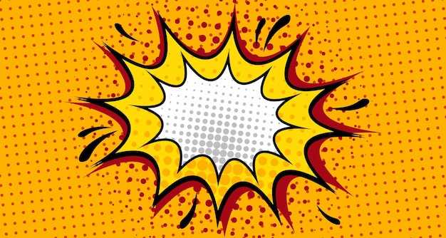bolhas de fala cômica vazias desenho animado pop art retro estilo pop art ilustração vetorial