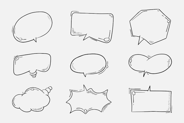 Bolhas de texto em branco para banners de quadrinhos e muito mais