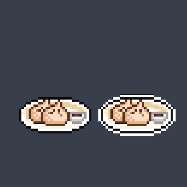 Bolinhos em estilo pixel art