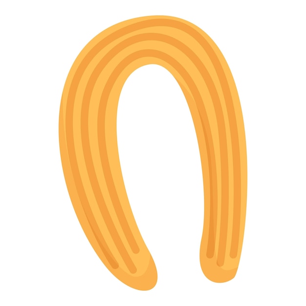 Bolo churro ícone desenho animado vetor pastelaria de chocolate comida mexicana