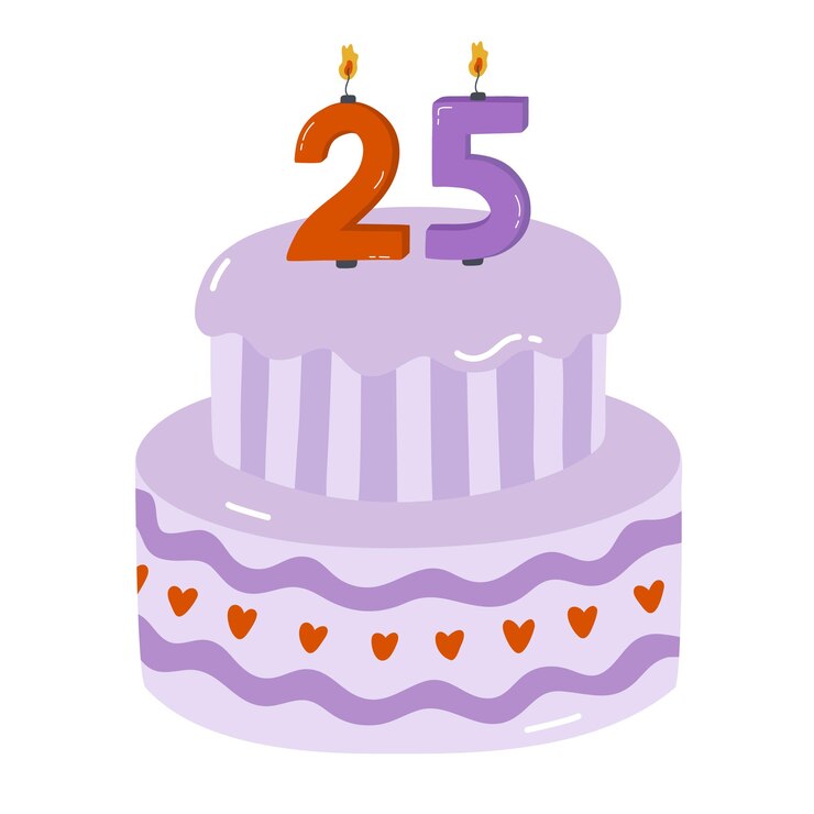 Vetor bolo de aniversário fofo com velas acesas na forma de números sobremesa para comemorar cada ano de aniversário de nascimento clipart desenhado à mão estilizado de cupcake de férias no estilo escandinavo
