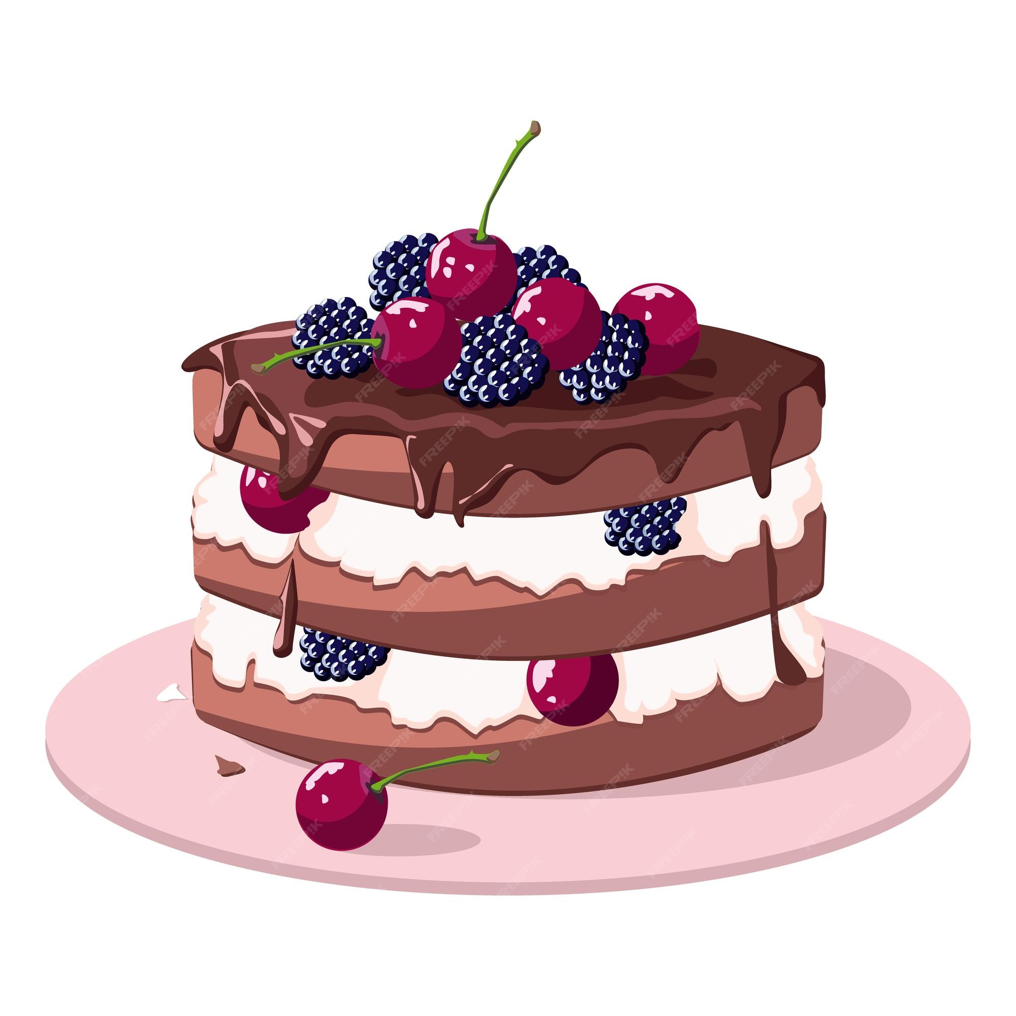 Ícone de desenho animado bolo de chocola, Premium Vector #Freepik  #vector #alimento #aniversari…