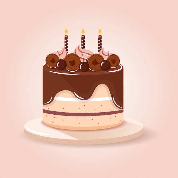 Bolo de chocolate marrom