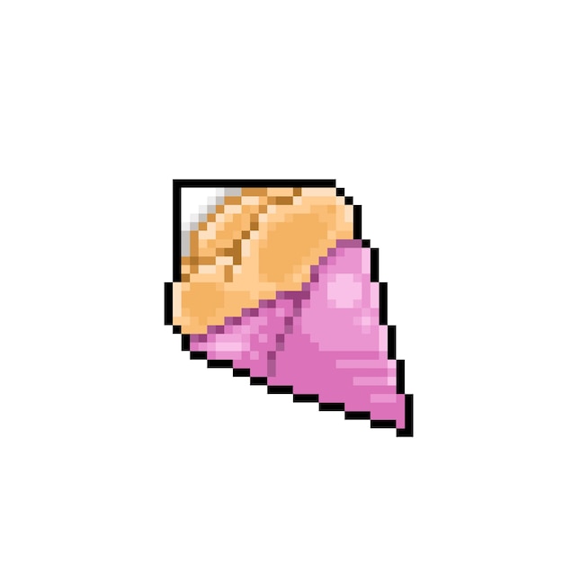 Bolo de crepes em estilo pixel art