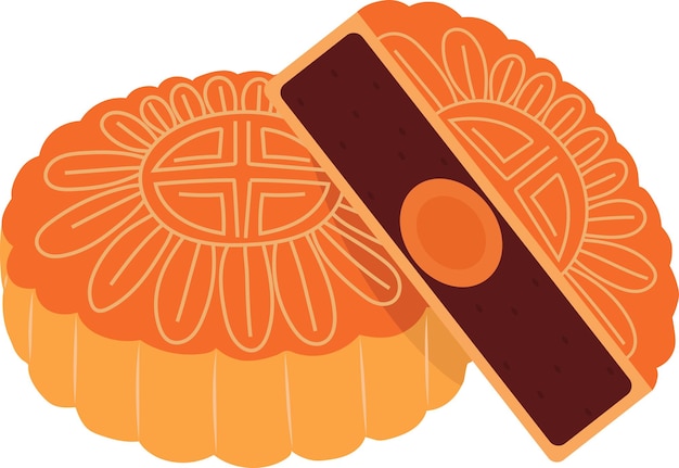 Vetor bolo de lua doce sobremesa tradicional mid autumn festival ilustração gráfico elemento cartão de arte