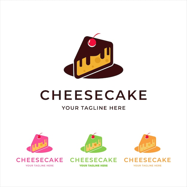 Vetor bolo de queijo logotipo ilustração vetorial modelo ícone design gráfico. logotipo de padaria para negócios de alimentos