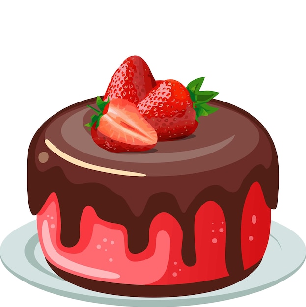 Desenho à Mão Desenhada ícone De Sobremesa De Bolo De Chocolate Com Morango  E Mille PNG , Encantador, Desenho Animado, Pintado à Mão Imagem PNG e Vetor  Para Download Gratuito