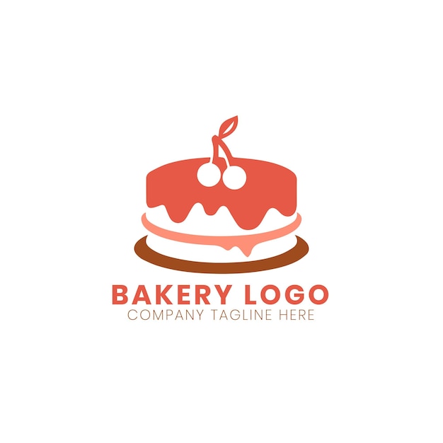 Bolo doce com design de logotipo de baga