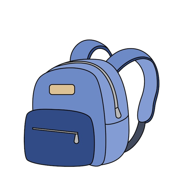 bolsa de mochila de volta aos elementos da escola