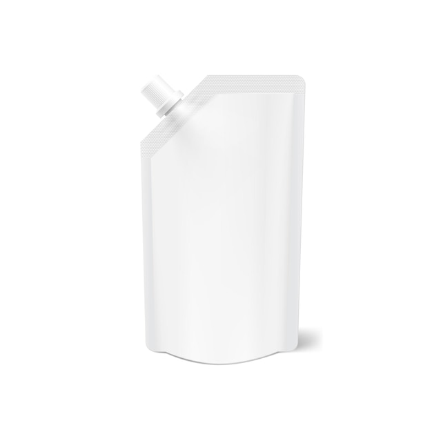 Bolsa Doy com bico transparente em branco realista