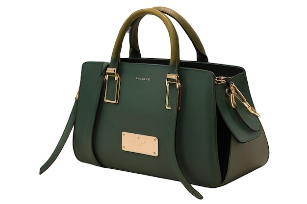 Bolso de moda de outono isolado em couro branco