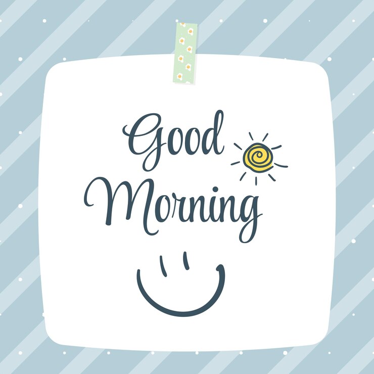 Vetor bom dia com a nota de texto premium vector