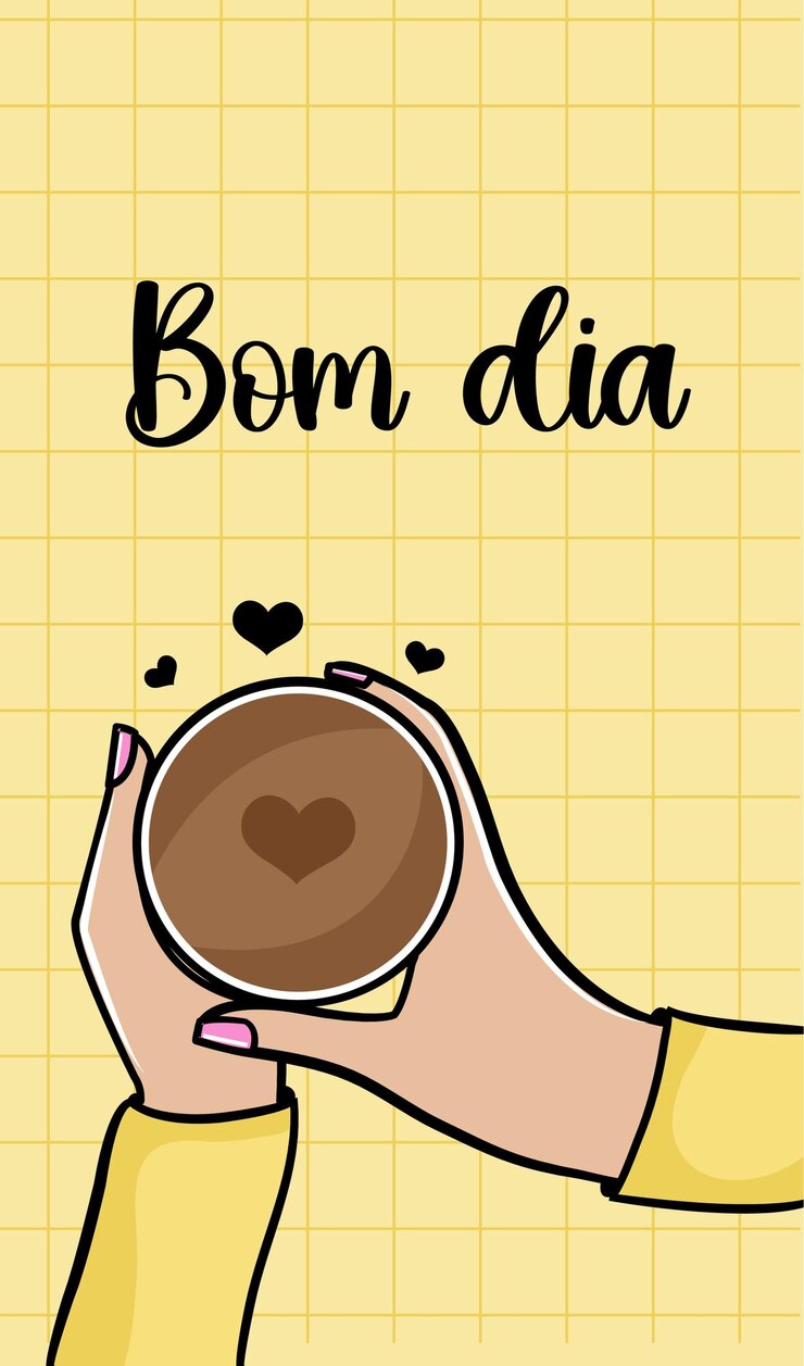 Vetor bom dia desenho animado com hora de café vector