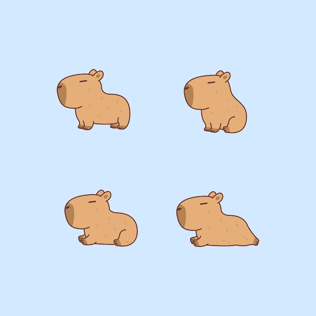 Desenho De Uma Capivara Ilustração Vetorial EPS [download] - Designi