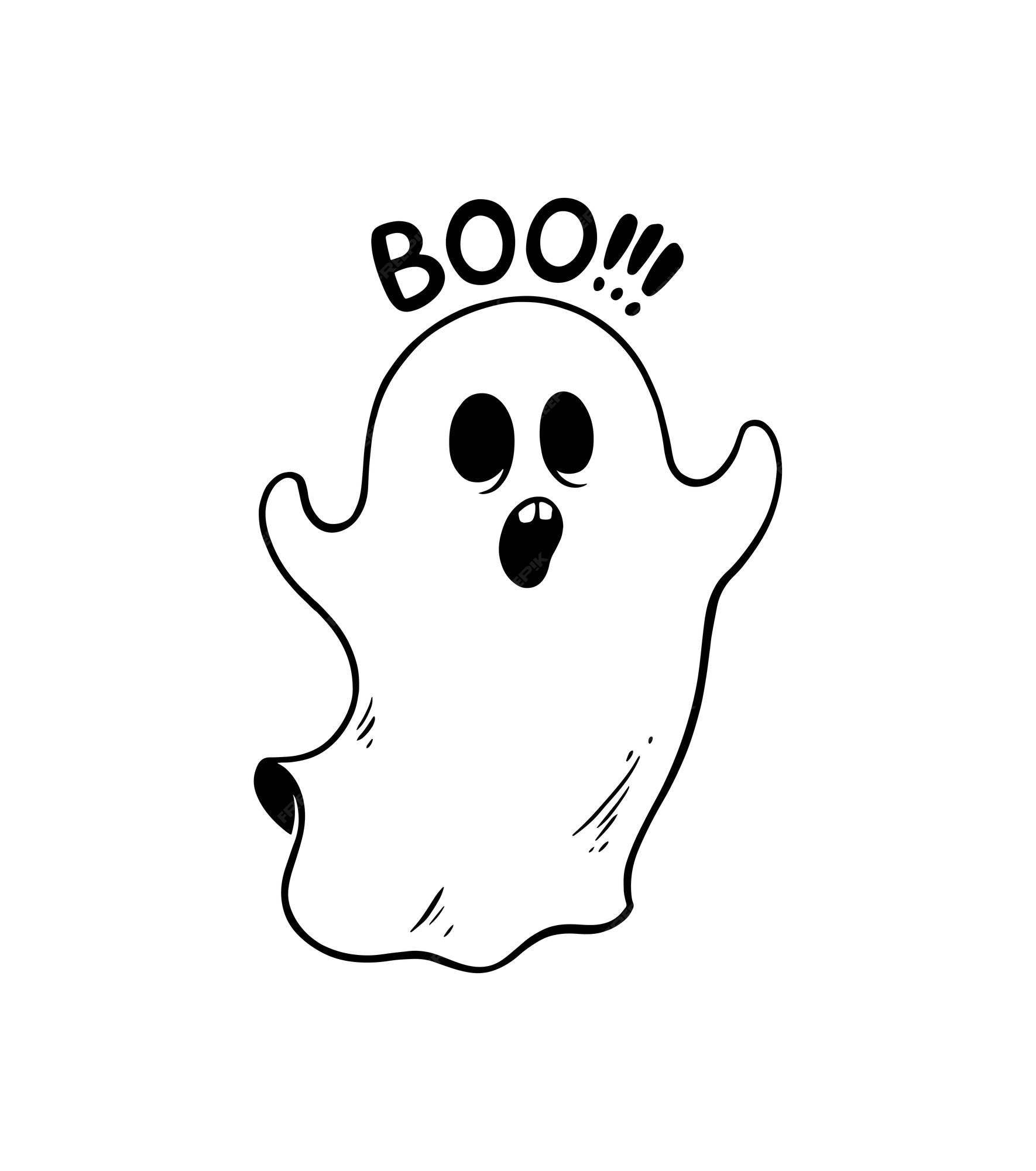 Bonito desenho animado halloween boo ghost