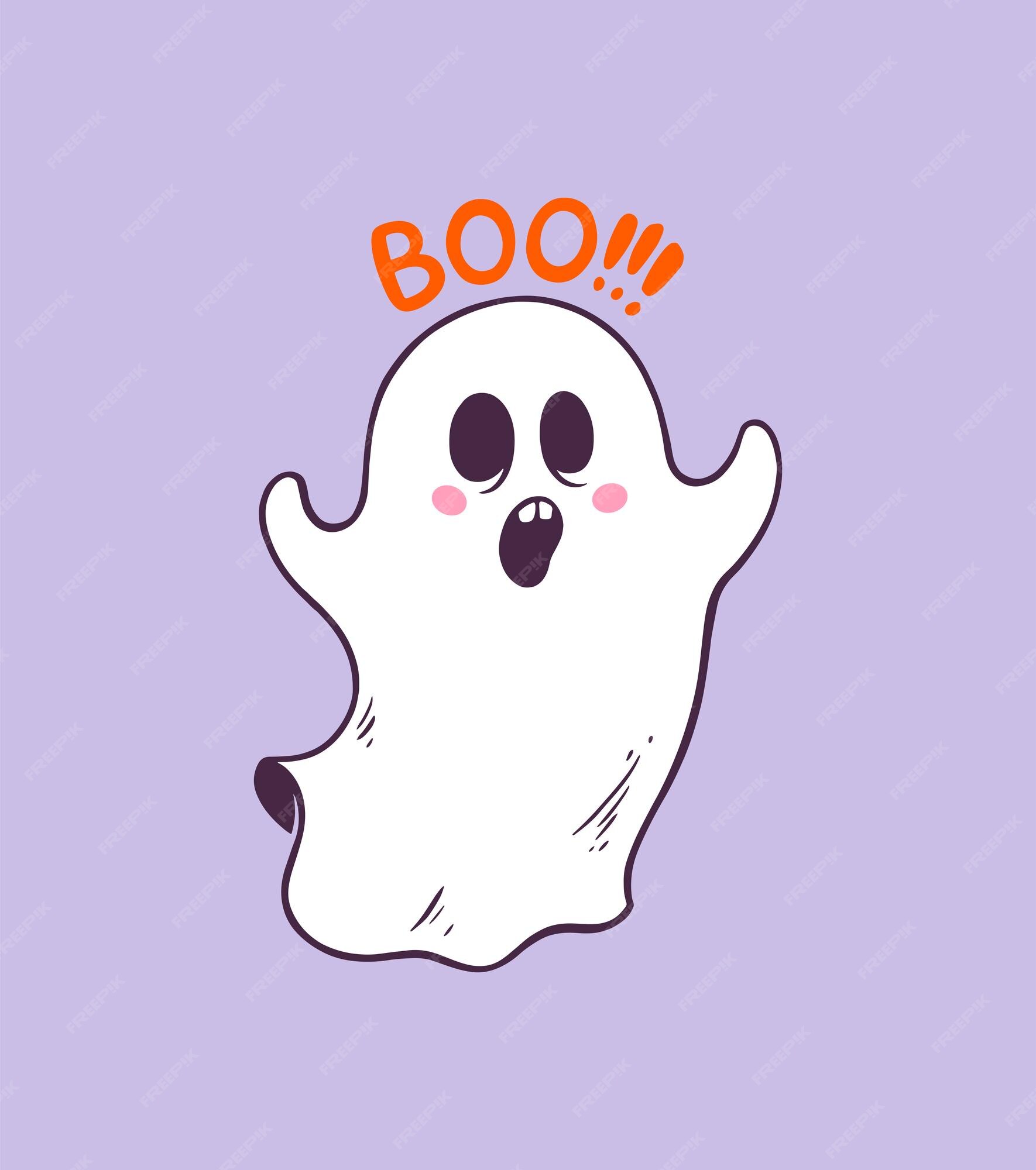 Bonito desenho animado halloween boo ghost