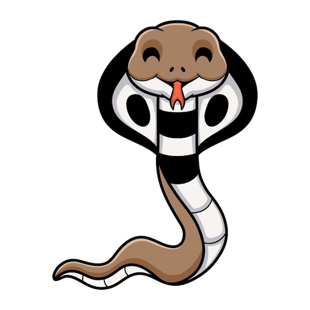 Pequena Ilustração Animal De Desenho Animado De Cobra-rei