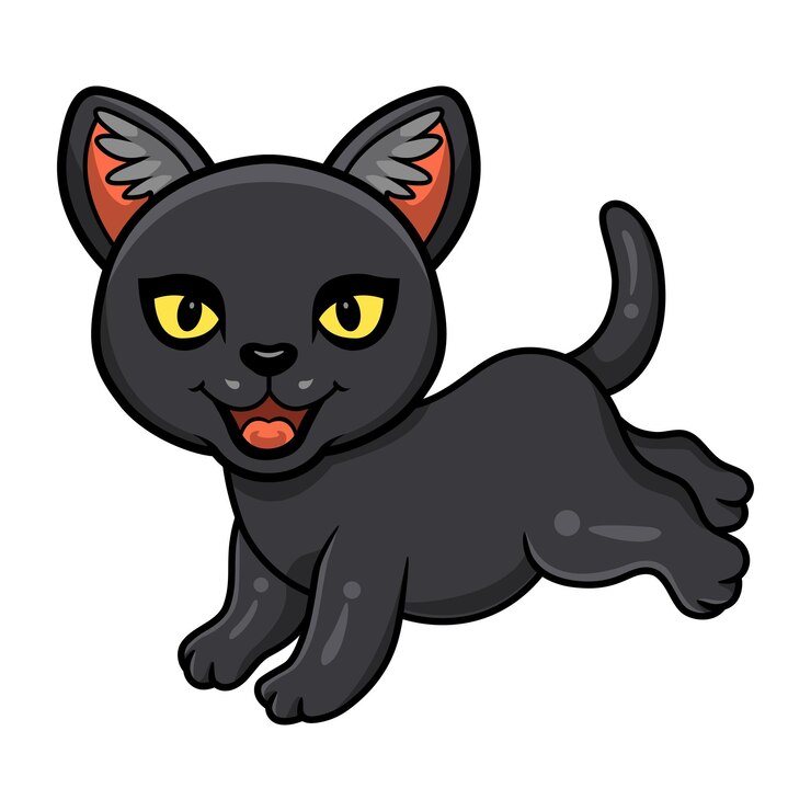 Vetor bonito desenho de pantera negra