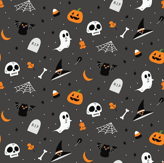 Bonito fundo sem emenda de halloween